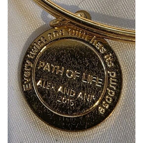 3 Inch Expandable Gold Tone 2016 Alex And Ani Path Of Life Charm Bracelet - Picture 6 of 11
